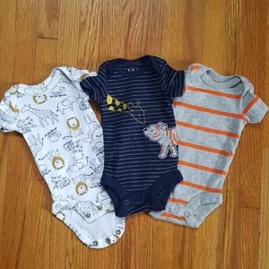 Set of 3 Carter's Preemie Onsies